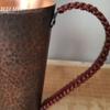 Vintage Copper Coffee Mug,Camping 500 ml Handcrafted Woven Handle Hammer Texture Cold Drink Cup,Unique Gifts Tea Cup Tableware
