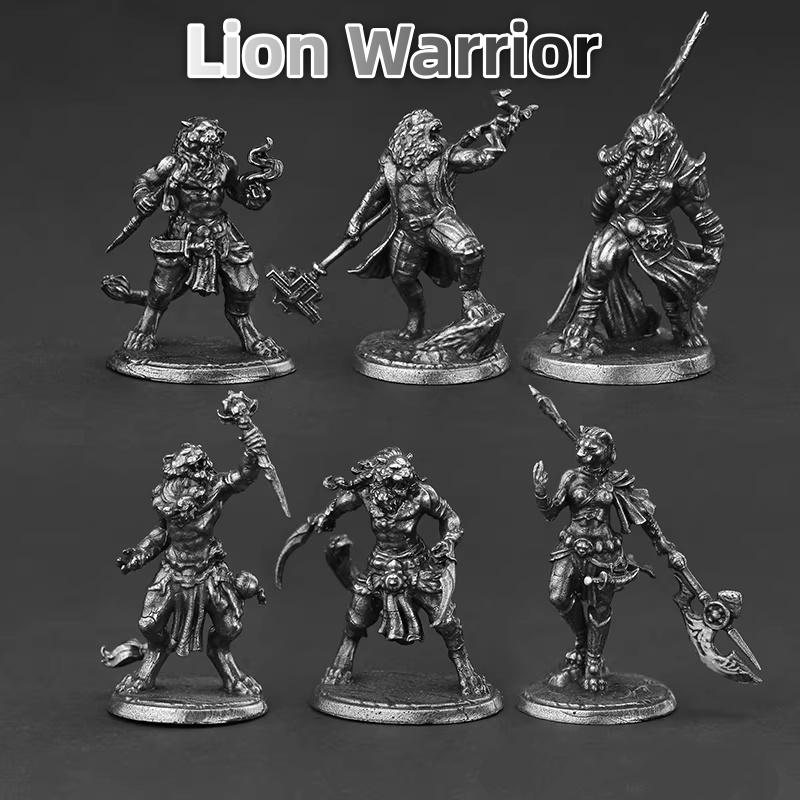 Metal Ancient Hundred Wars Lions Soldiers Model Gifts Miniature Ornament Accessories Action Figures Toys Board Game Pieces