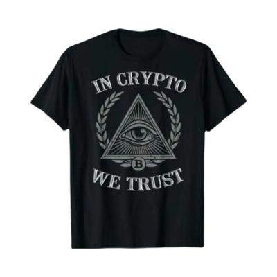 In Crypto We Trust Funny Bitcoin Crypto TShirt Summer Cotton Short Sleeve ONeck Mens T Shirt New S3XL
