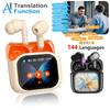 Touch Screen Translator Earbuds Wireless Bluetooth Headphones 144 Languages Translation Have Noise Cancelling Business Headset