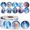 500Pcsroll Disney Frozen Cartoon Reward Stickers Anime Princess Elsa Sealing Decals Notebook Laptop Phone Sticker For Kids Toy