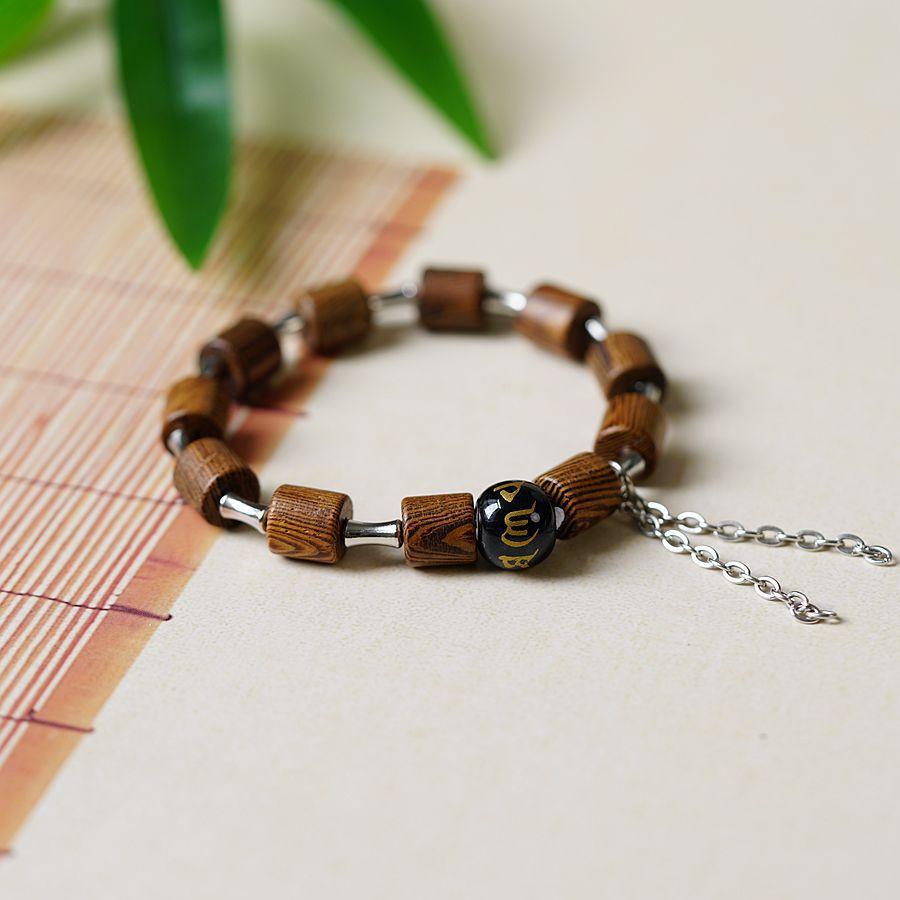 Национальный Стиль Креативный Шестисимвольная Мантра Керамический Браслет Национальный Стиль Литературный Бамбук Браслет Мира Лоток Экономичные Украшения Мода