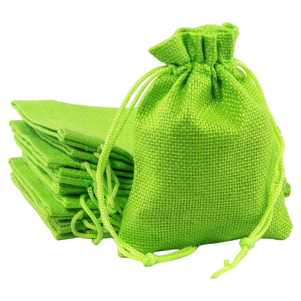 Dice Bag, 10pcs 93mm*125mm Jewellery Bags Burlap Pouch with Drawstring for Jewellery Tarot Dice Gift Packaging Bags