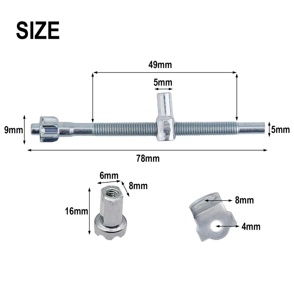 Einfache Montage Kettensägen Spannversteller Schraubenmutter 78x49mm für Effizientes Sägen