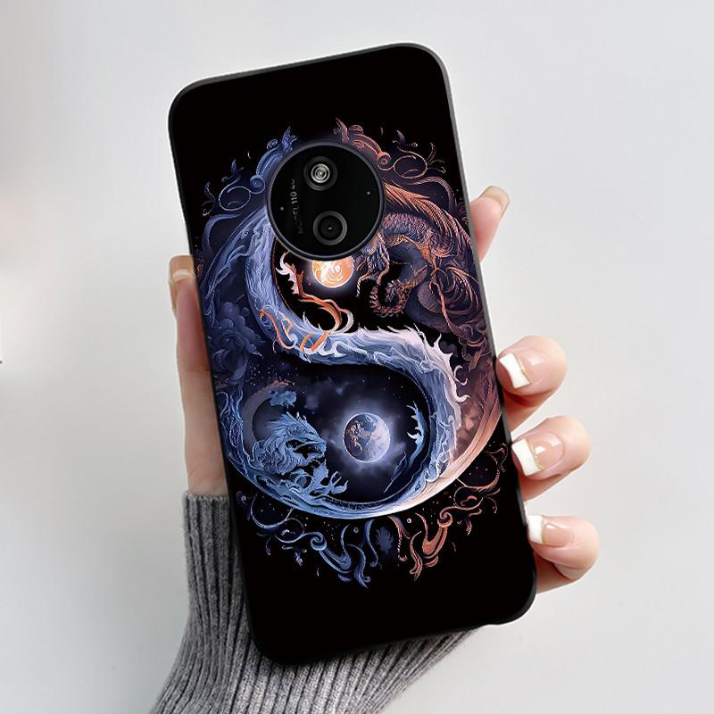 Phone Case For Nokia 125 HMD 110 4G 2024 Casing Luxury Cute Love Rabbit Funny Cartoon Black Matte Soft Silicone Shockproof Cover