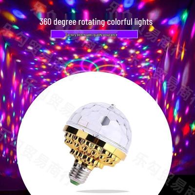 Żarówka LED Kula Magiczna Rotująca E27, Wielokolorowe Światło Sceniczne i KTV z Efektami Laserowymi.