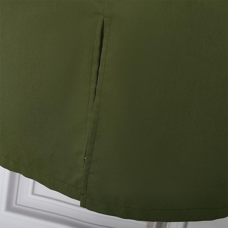 ZANZEA Women Casual Turn Down Collar Long Sleeve Solid Dress