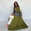 Ladies' Embroidered Floral Cardigan Robe - Dubai Style Muslim Wear
