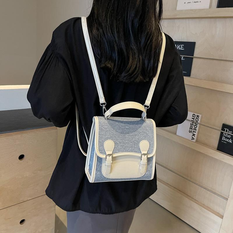 Student Class Backpack Women's Fashion Oblique Span Women's Bag