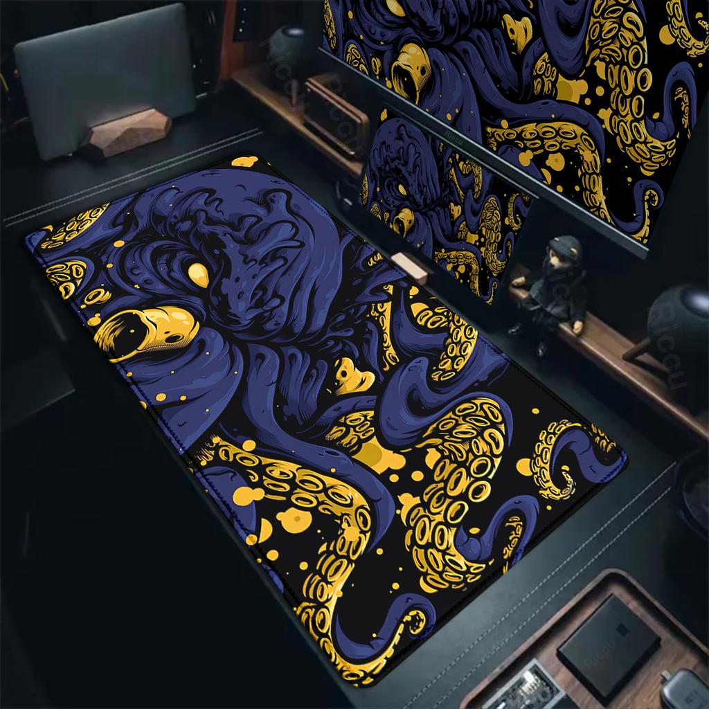 Oktopus Monster Mauspads Große Größe Gamer Tastatur Schreibtischunterlagen Computertisch Gaming Matte XXL Erweitertes Mauspads Büro Zubehör