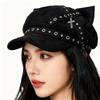 Trendy Painter Hat Eyelet Fashion Hat British Beret for Dating Photography Cabbie Headwear Painter Hat