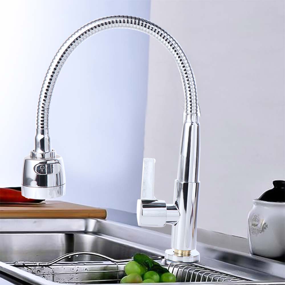 Rotatable Single Cold Water Faucet Adjustable Mode Kitchen Water Tap Kitchen Faucet  Balcony
