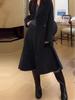 2025 Autumn/Winter French Elegant High-Waisted A-line Skirt for Women - Versatile, Slimming, and Fashionable