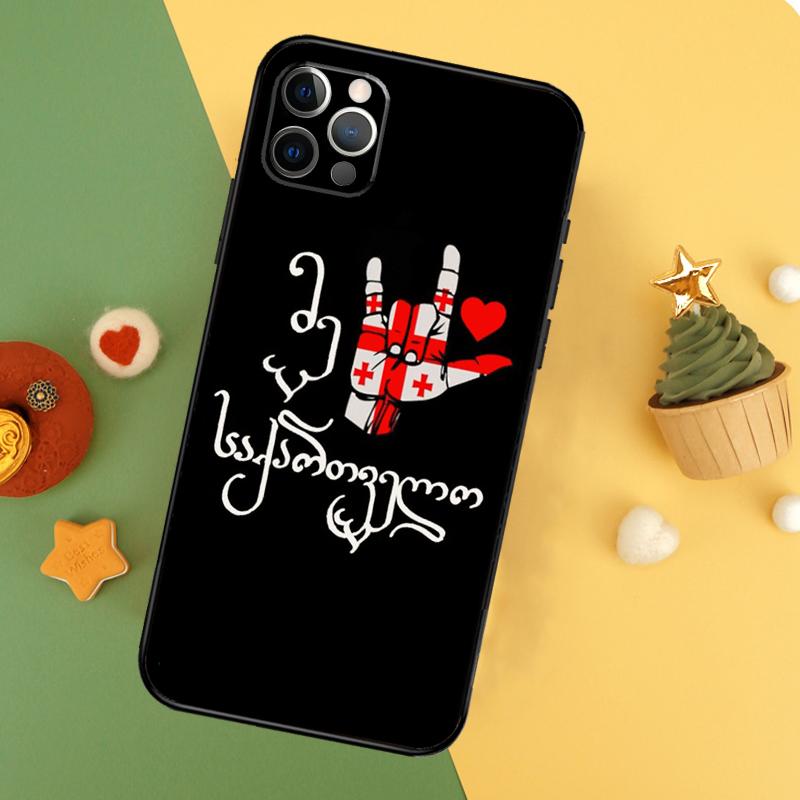 Georgia Flag Phone Case For iPhone 17 17Air 16 15 14 13 11 12 Pro Max 12 13 Mini 16E Shockproof Cover