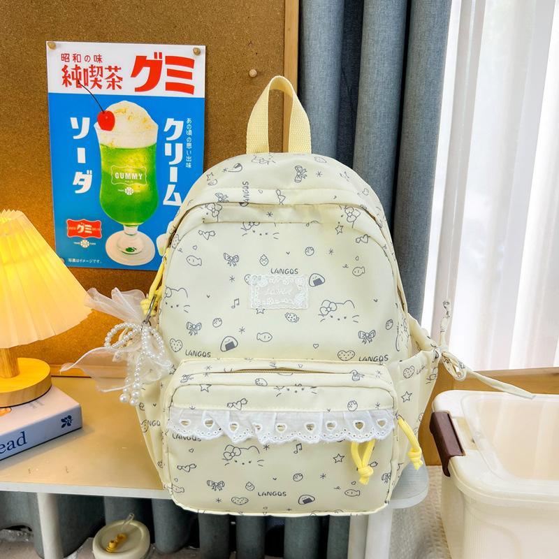 Schoolbag Korean ins wind girl backpack junior high school schoolbag girl cute cartoon student outing backpack girl