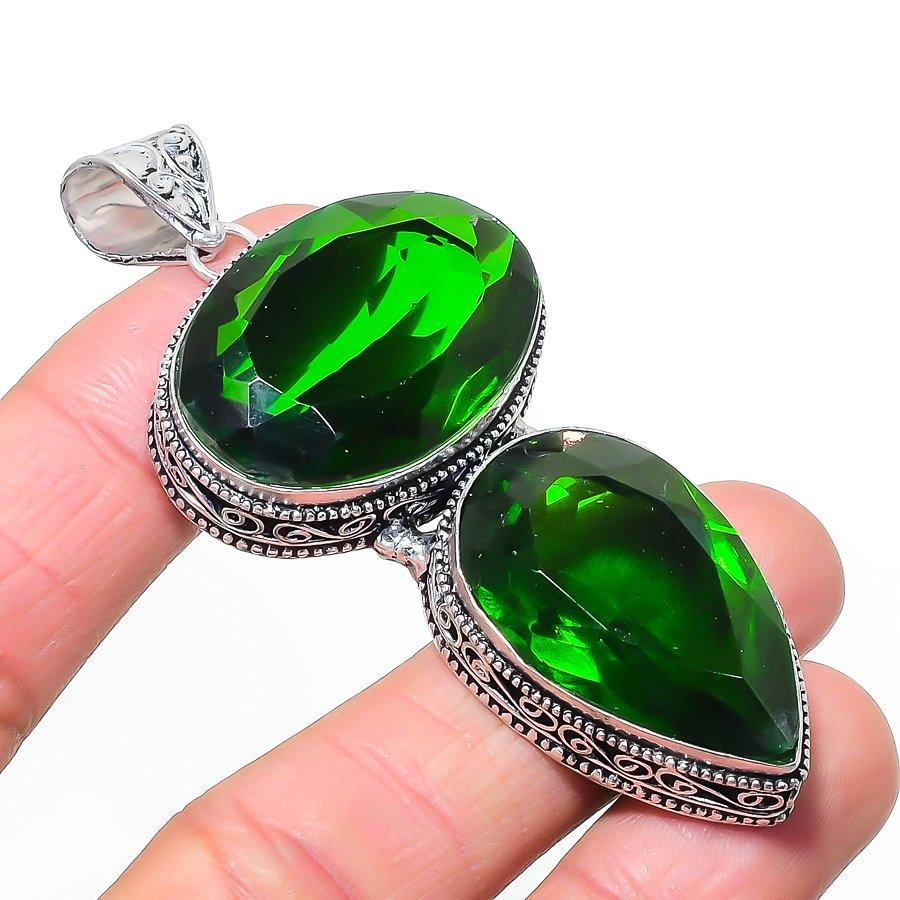 Natural Peridot Gemastone 925 Sterling Silver Jewelry Pendant 3.03  AP-14475