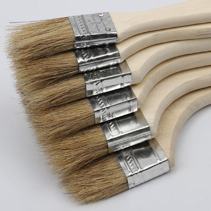 Wooden Handle Boar Bristle Paint Brush