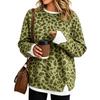 Damen Casual Langarm Locker Geschnitten Pullover Sweatshirt mit Reißverschlusskragen