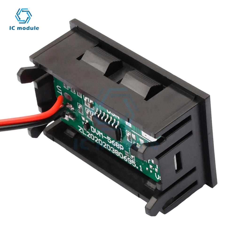 Mini LED Digital Display Voltmeter Detector DC 4.5-30V /DC4.7-30V/ DC5-30V Voltage Monitor Tester Gauge for Motorcycle Car