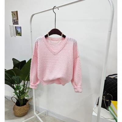 C S In The Room Women twiSted V neCk Crop Knit 4 ColorS