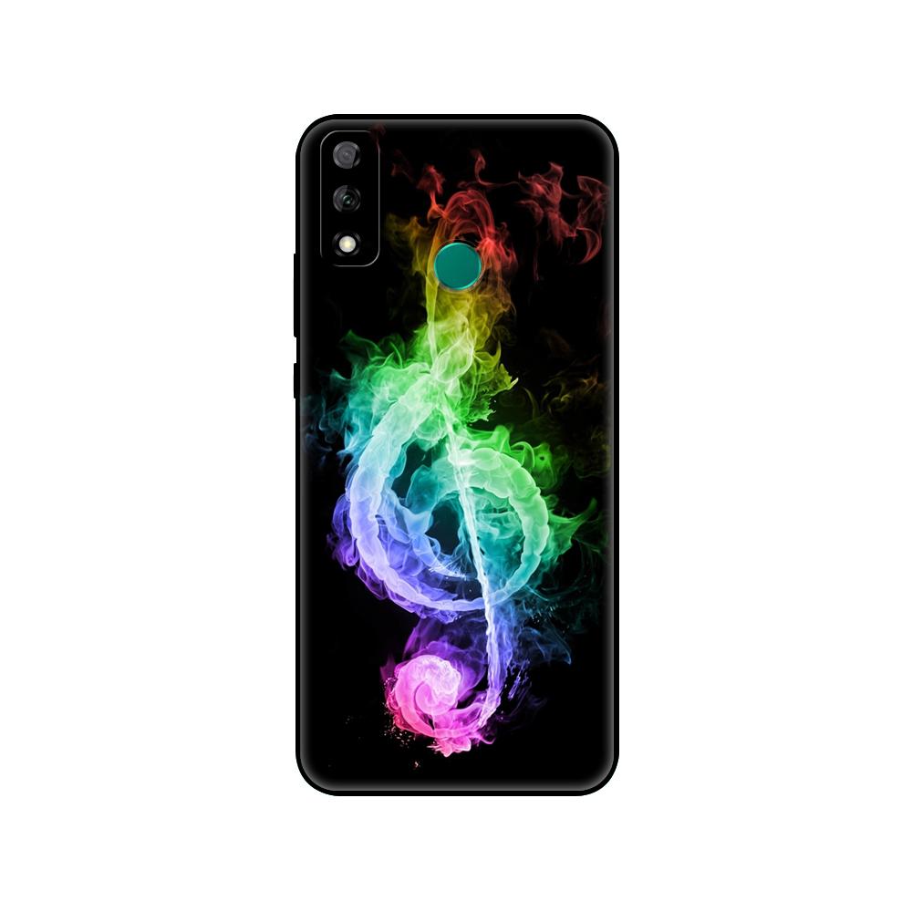 Black Tpu Case For Huawei Y9S Y6S Y8S Y5P Y7P Y8P Case For Huawei Y5 Lite Prime Y6 Cover Musical Notes Violin Classical Music