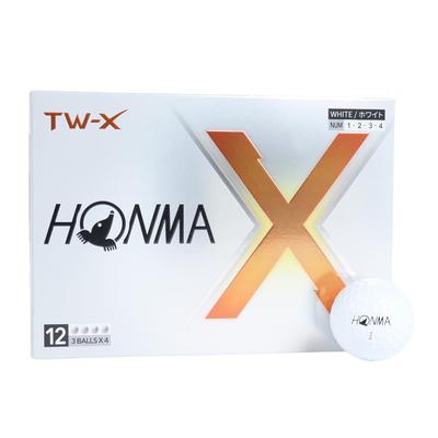 Honma Golf Ball 2024 Model 1 Dozen 12 Balls White Yellow 3 Piece Tour Spin Distance Soft Golf Ball TOUR WORLD BT2402 Honma TW-X TW-S HONMA_TW-X_White