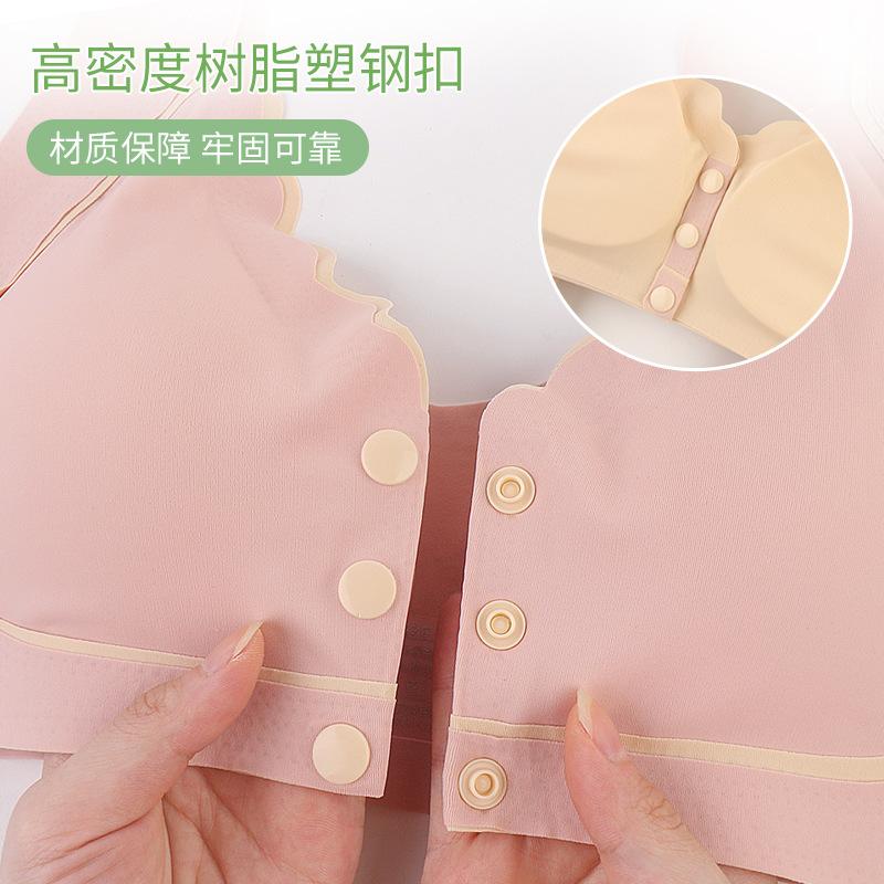 New sticker seamless front buckle underwear women's reinforced lower circumference vest type steel rimless large size bra