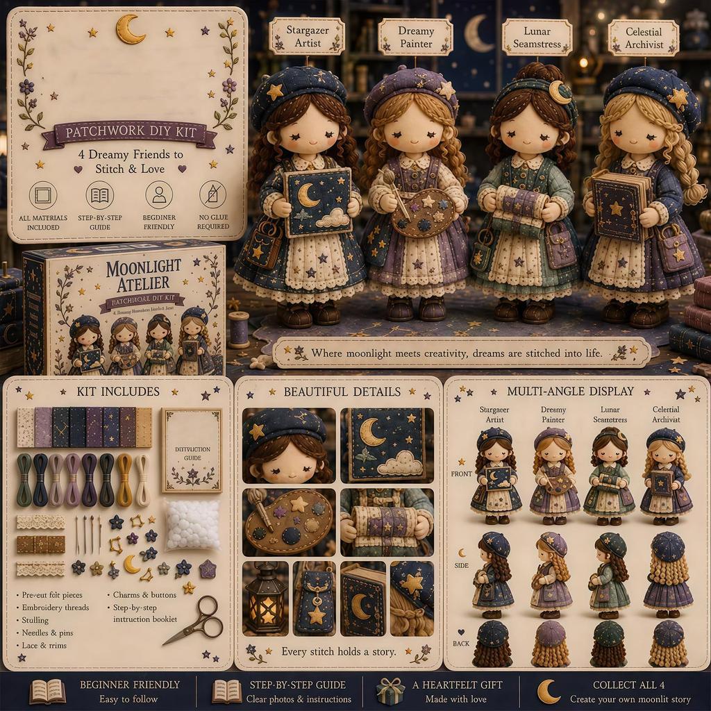 DIY Patchwork Puppen-Set für Mädchen Kreatives Nähset