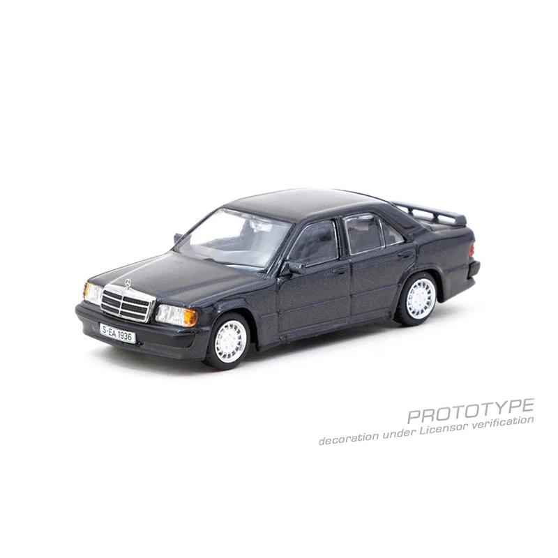 In Stock TW 1:64 Mercedes Benz 190 E 2.3 16 Blue Black Metallic Collection Toys Diecast Car Model Tarmac Works
