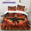 Attack On Titan Pattern Bedding,Quilt Set Quilt Cover Pillowcase Home Birthday Gift (1 * Duvet Cover + 2 * Pillowcase, Without Core)