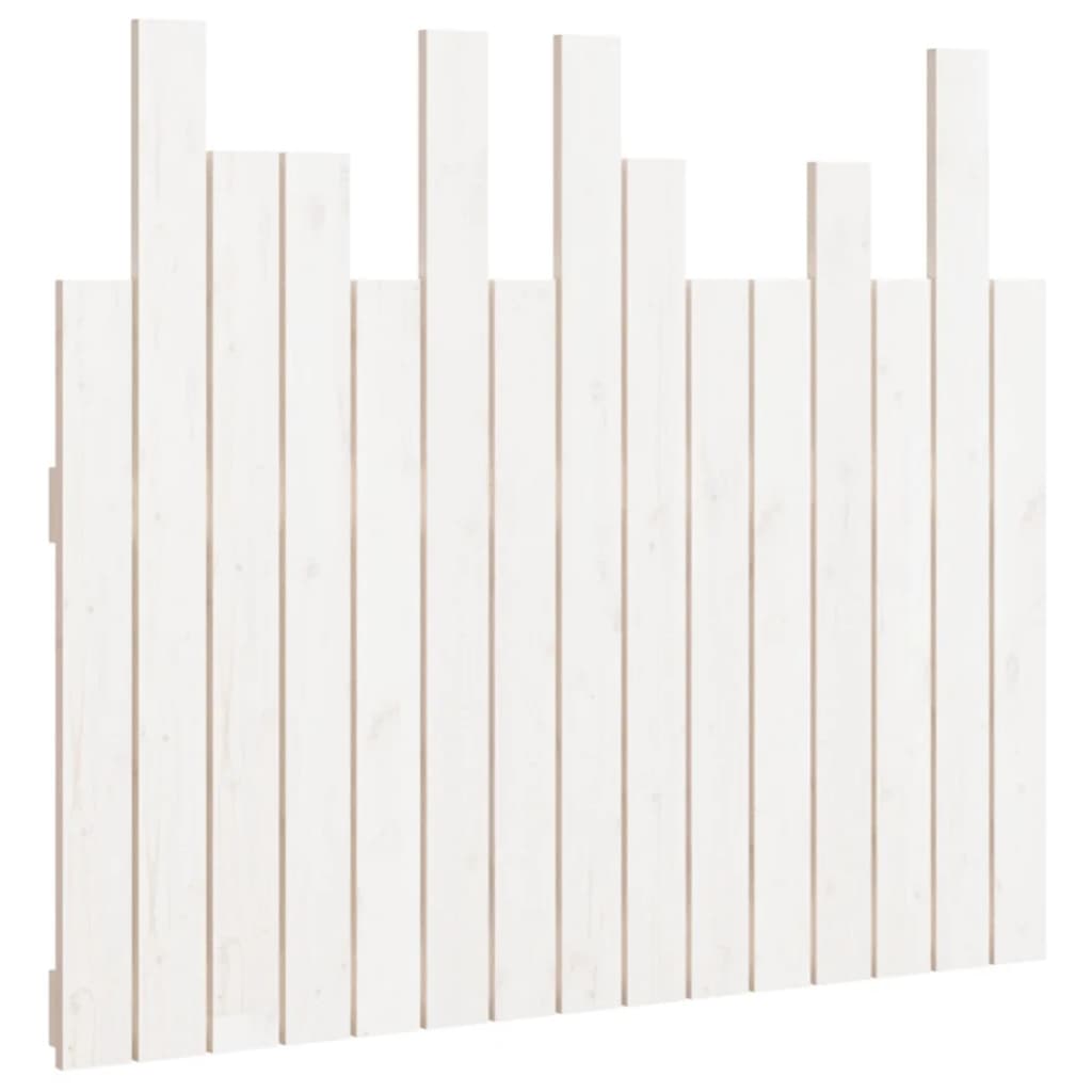Vidaxl Wezgłowie Łóżka, Białe, 95,5X3X80 Cm, Lite Drewno Sosnowe