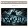 The cursed cemetery background banner - ghosts, dark castle, Halloween decorations | Ghost-themed decoration