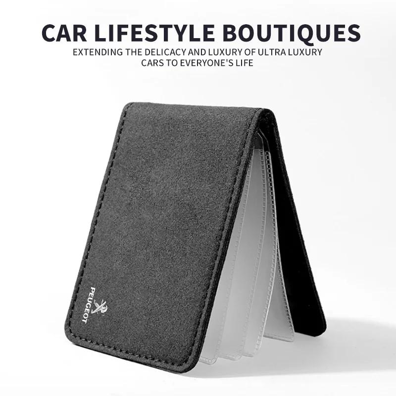 Car Styling Car Driving Documents Business ID Passport Card Wallet For Peugeot 206 307 308 3008 207 208 407 2008 508 107 106 RCZ