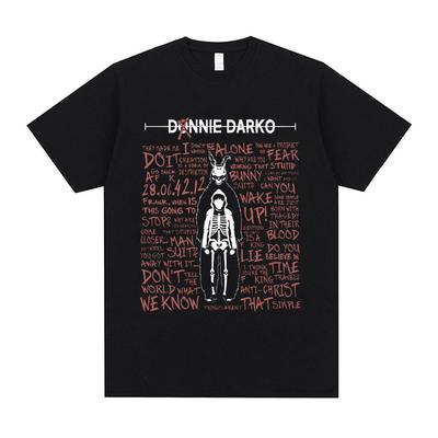 Camiseta Gráfica de Película Donnie Darko para Hombre y Mujer, Camiseta de Algodón Casual Oversize, Camiseta de Manga Corta Clásica Vintage Gótica Rock
