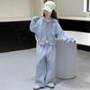 Trendy Korean-Style Girls' Autumn Sportswear Two-Piece Set - Fashionable Casual Outfit for Big Kids