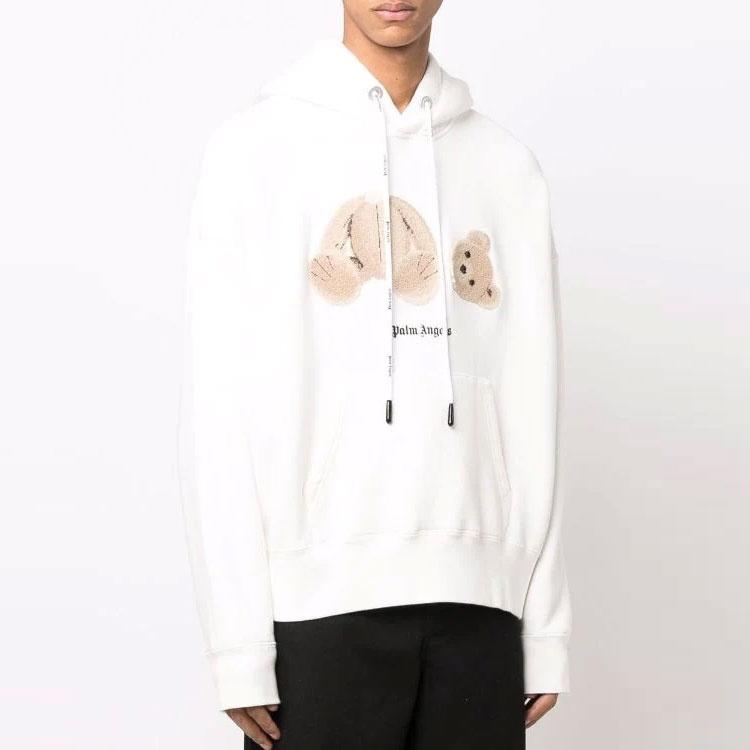 Palm Angels Kill The Bear Popover Hoodie 'Off White Brown' Men's PMBB058C99FLE0010360
