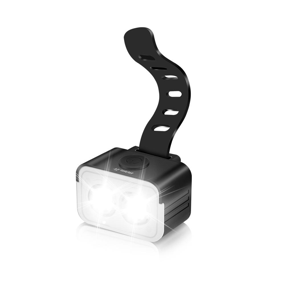 

BORUIT Велосипедные фонари Велосипедный фонарик USB-аккумуляторный светодиодный фонарь Поворотный велосипедный фонарь Кемпинг Рыбалка На Открытом Воздухе Водонепроницаемый белый