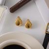 Yori Line Umwickelte Mehrschichtige Unregelmäßige Ohrringe Goldener Edelstahl Geometrischer Schicker Schmuck für Damen Accessoires Geschenk