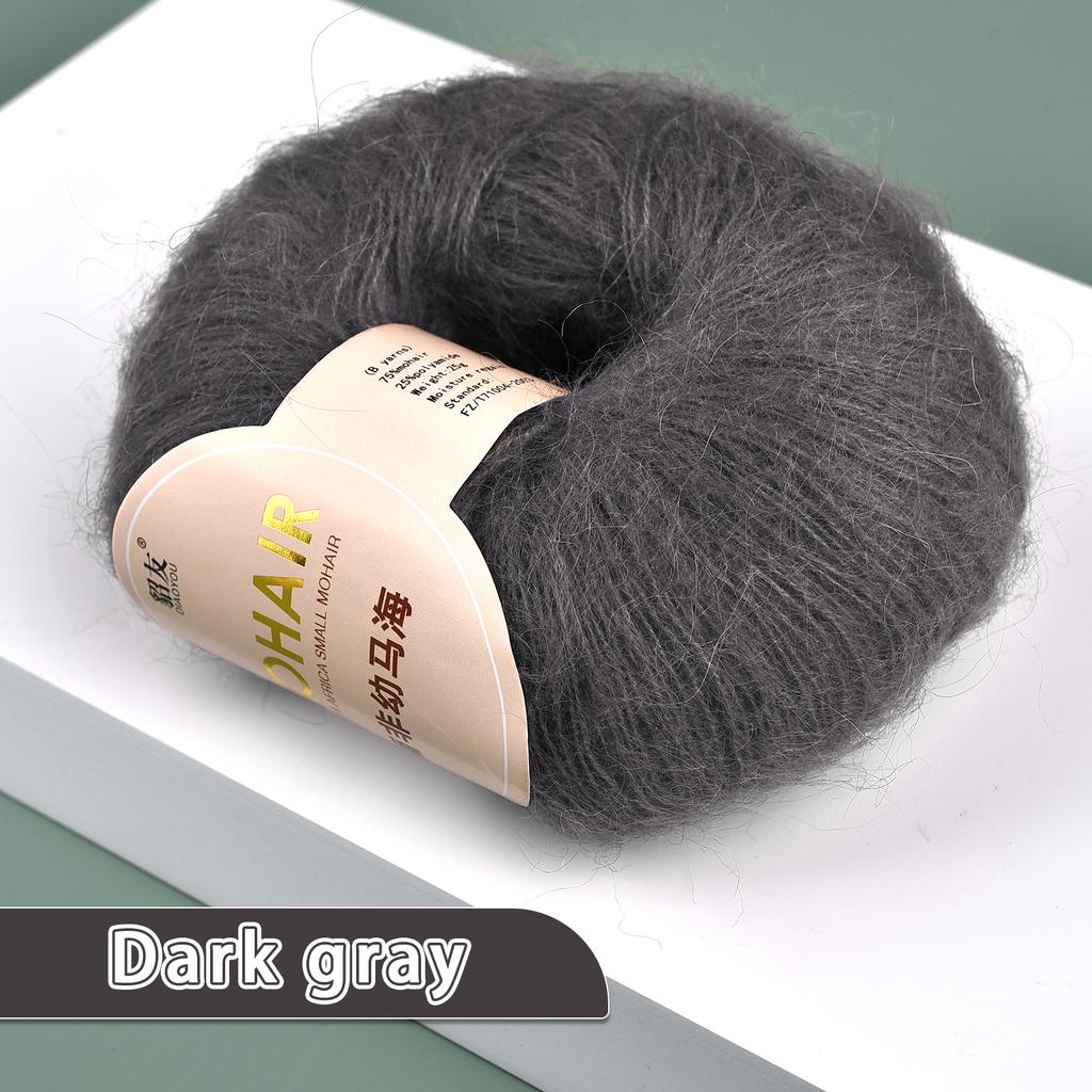 25g/Roll Soft Wool Knitting Cashmere Long Thin Yarn Roll Mohair Yarn DIY Hand Crochet Soft Mohair Cashmere Wool Knitting Yarn