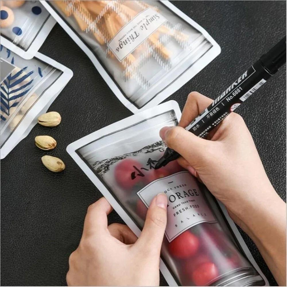 4pcs/set Simple Convenience Household Portable Water Cup Shape Food Seal Bag Pack Travel Fruit Snack Candy Sealed Storage Bag