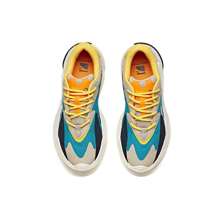 Anta Pulse Lifestyle Series Fabric Synthetic Leather Retro Shock Absorption Non-Slip Wear-Resistant Low-Top Sports Casual Shoes 912048850-1
