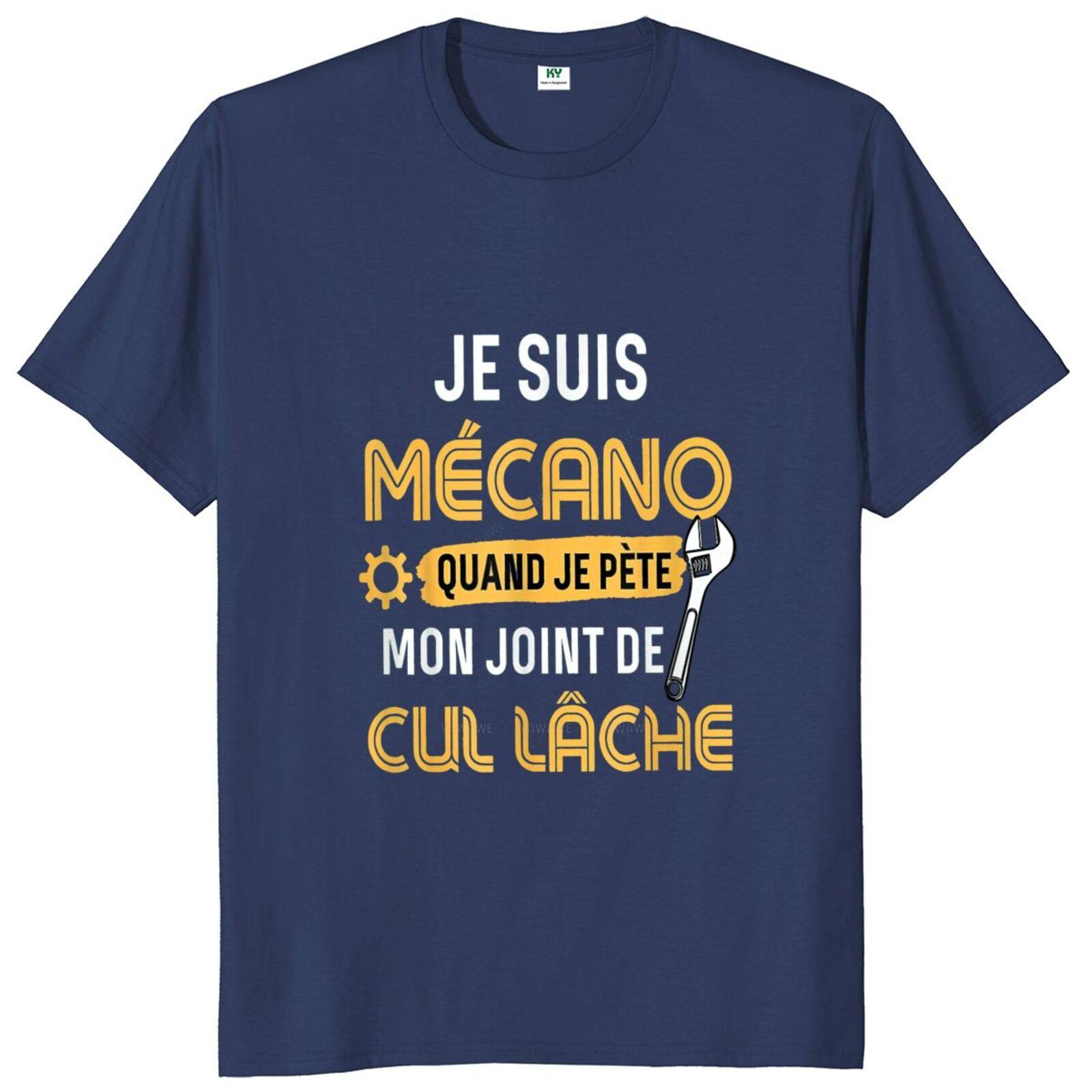 You Know Im Mechano T Shirt Funny French Text Dad Gift Worker Humor Vintage Tee Casual Cotton Unisex Summer Tshirts S
