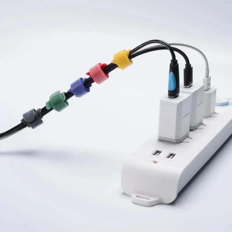 5M/Rol 12mm Kabel Organizer Nylon Klittenband Bindband Kabel Draad Opwikkelaar Tape Oortelefoon Muis Snoer Beheer Ties Beschermer