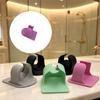 Tub Edge Drink Glass Holder Plastic Bathroom Storage, Space-Saving Single Cup Rest for Smooth Wall Side Placement
