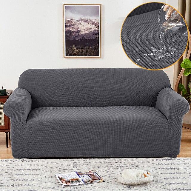 Waterproof Sofa Cover Armchair Slipcover 1/2/3/4 Seater Cover Polar Fleece Sofa Cover Furniture Protector for Home Living Room
