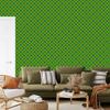 Green Check Wallpaper Lime, Green and Sea Blue 50x1000