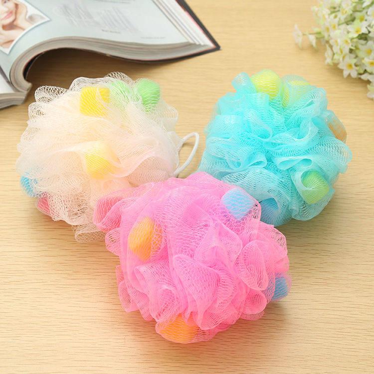 Large Colorful Bath Sponge Ball - Foaming Scrubbing Net for a Luxurious Shower Experience