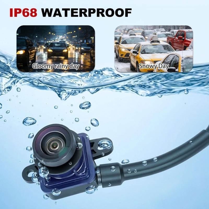 31BC 56054158AB Rear Parking Assist Camera with Lens Cover and ABS Housing Rear Mount Backup Camera with Adapter Harness Wide