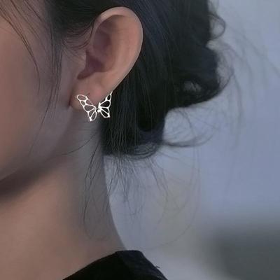 Ancient Ningsen Series: Cute Elf Butterfly Earrings for Women - Japanese Literary Niche Design