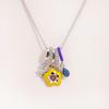 Colorful Ice Cream Necklace Simple Elegant Enamel Pendant Flower Zircon Necklace  Valentine's Day